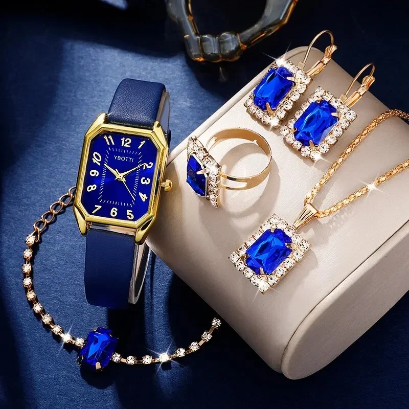 Luxury Watch With Leather Strap - Orologi da donna quadrati di moda