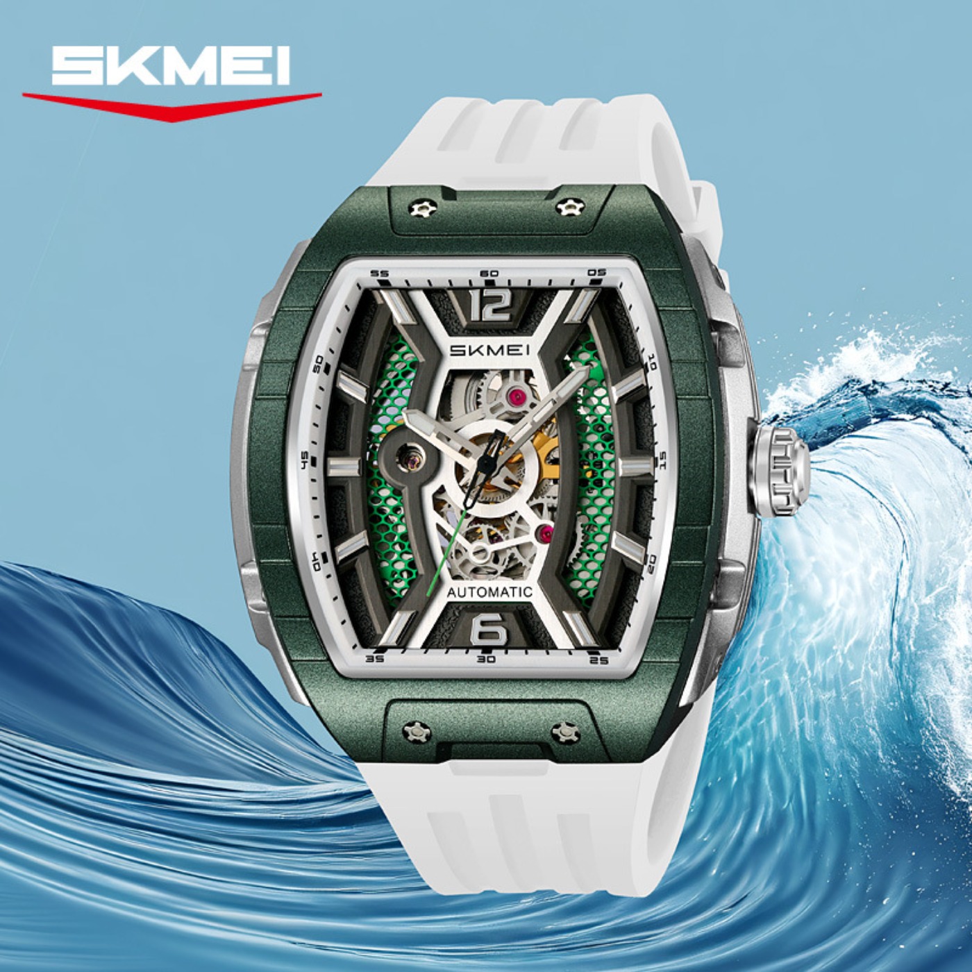 Luxury Watch Case - Orologio Automatico da Uomo Tonneau in