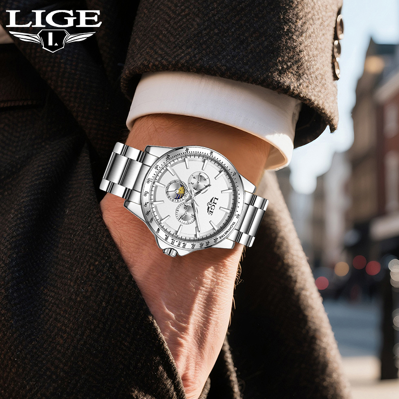 Luxury Watch Display - LIGE Orologio da uomo al quarzo