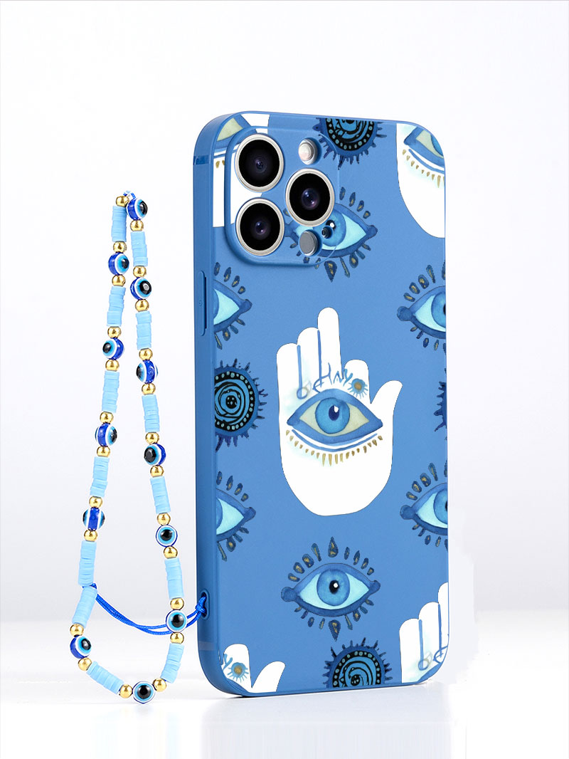 Luxury Watch Case - Custodia per telefono con cordino blu