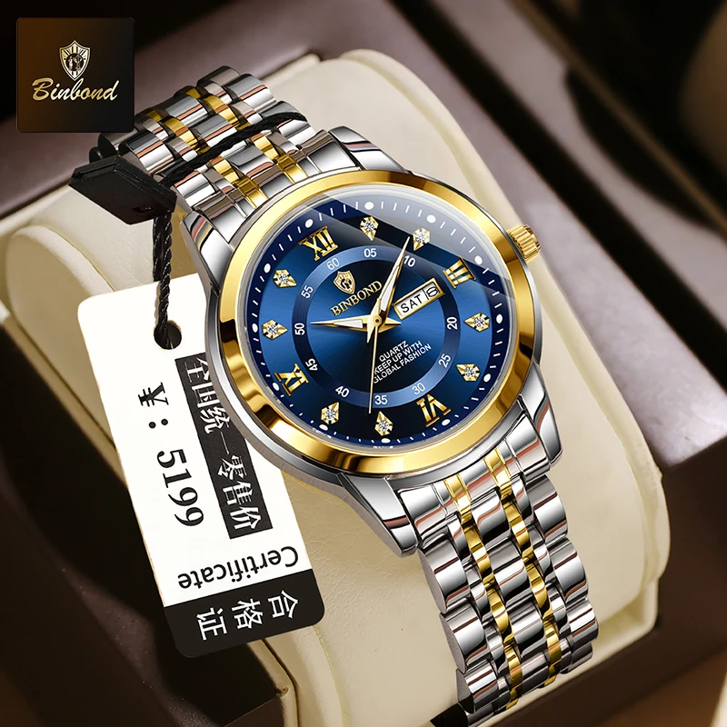 Luxury Watch Display - BINBOND B7169 Orologi al quarzo da