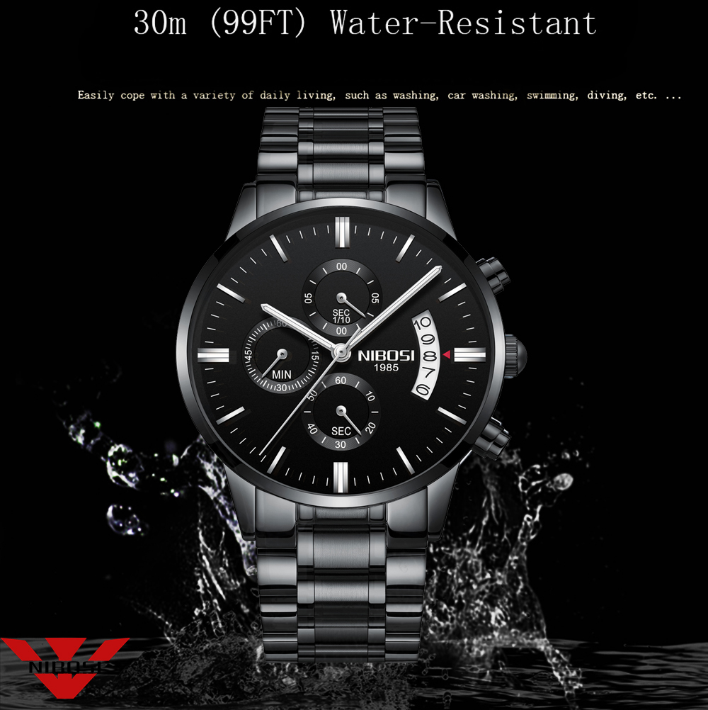 NIBOSI Orologio al quarzo nero - Luxury Watch Top 10 recensione e prezzo