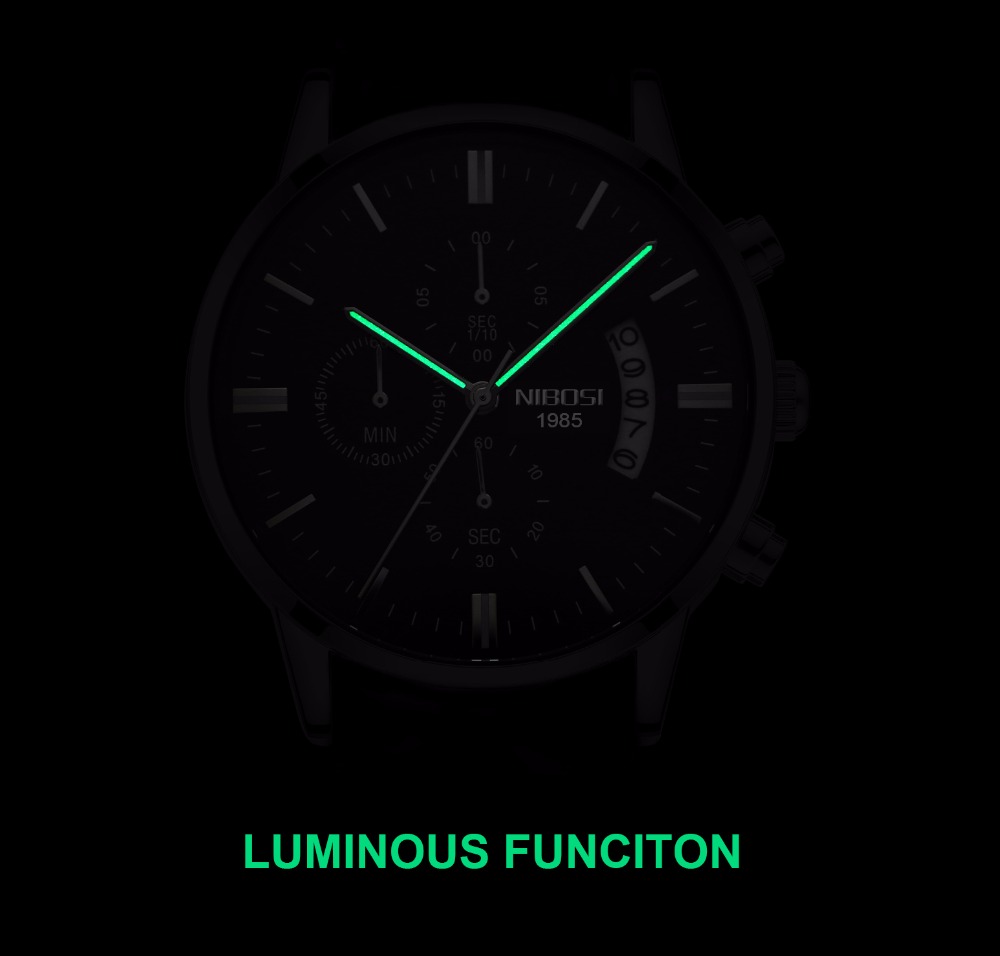 NIBOSI Orologio al quarzo nero - Luxury Watch Top 10 recensione e prezzo