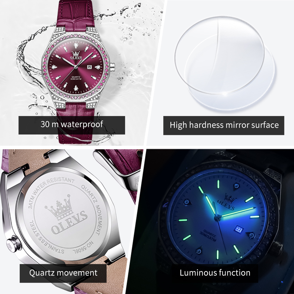 OLEVS Orologi da donna origina - Luxury Watch With Leather Strap recensione e prezzo
