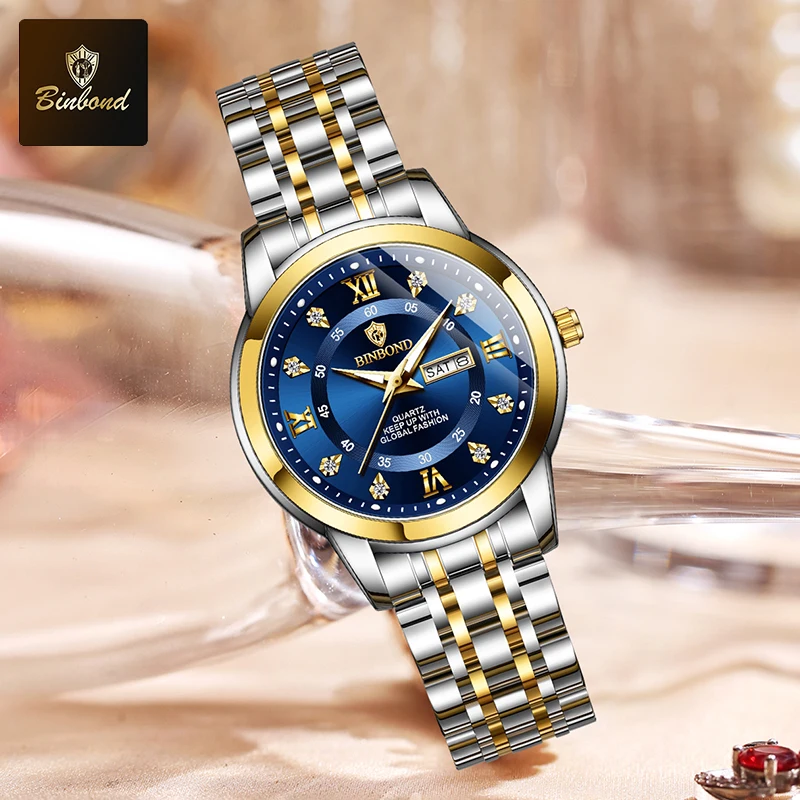 BINBOND B7169 Orologi al quarz - Luxury Watch Display recensione e prezzo