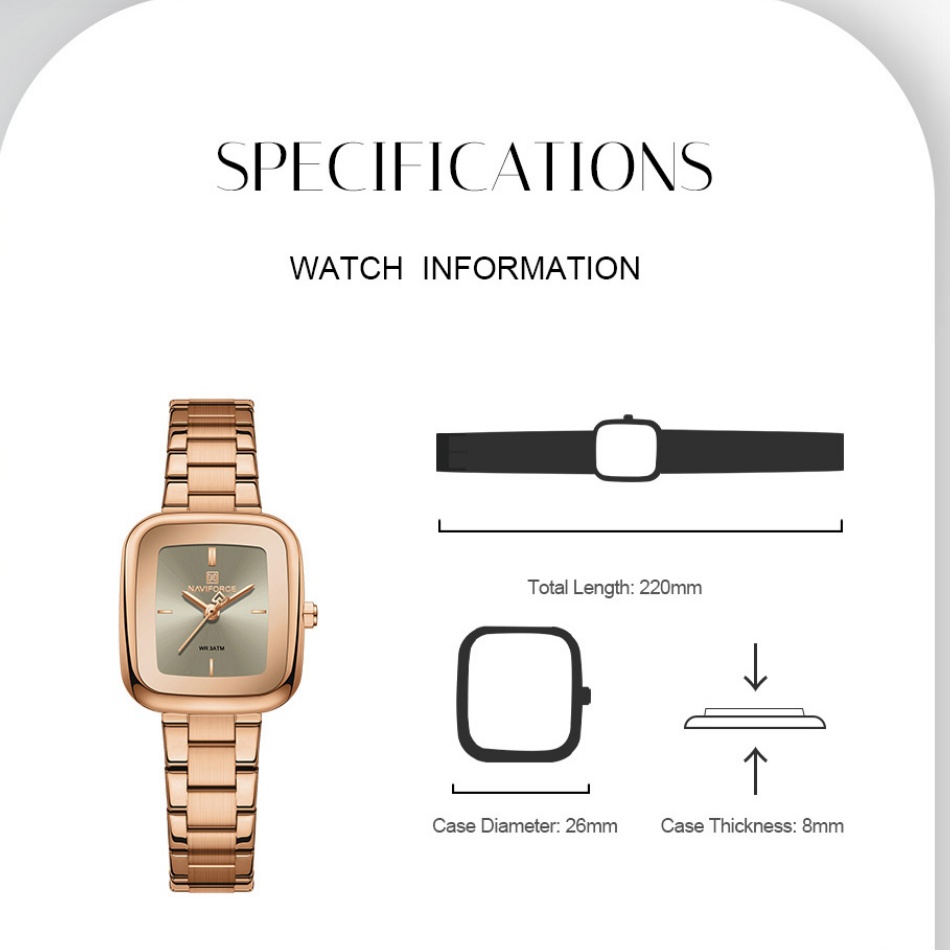 Nuovo Orologio da Donna NAVIFO - Luxury Watch Black recensione e prezzo
